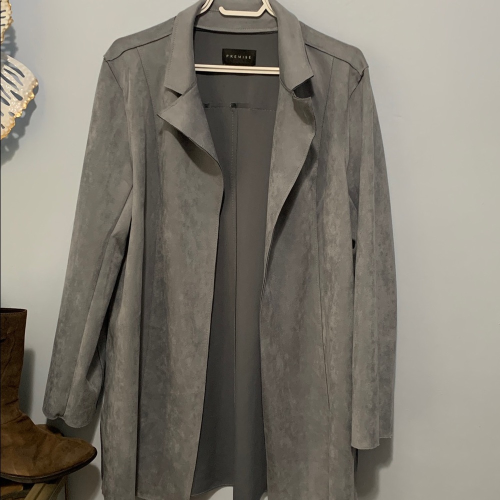 Premise faux suede blue jacket Ptp 22 - Picture 2 of 4